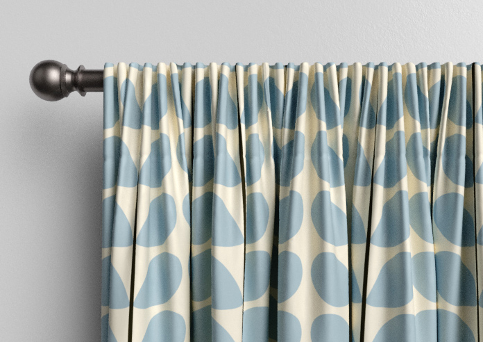 Orla Kiely Two Colour Stem, Powder Blue - Made to Measure Curtains - Image 9